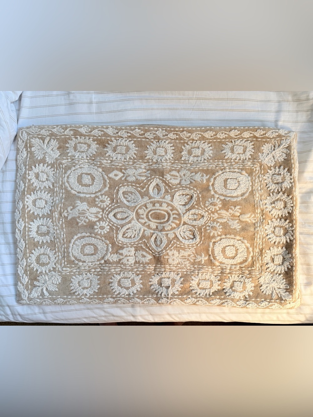 Pottery Barn - Lyla Embroidered Lumbar Pillow Cover